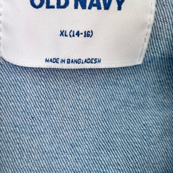Old Navy Light Blue Denim Jacket Kids XL (14-16) - Picture 2 of 9